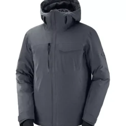 Clothing^Salomon Outlet – Arctic Down Jacket – Men'S Ebony/Heather