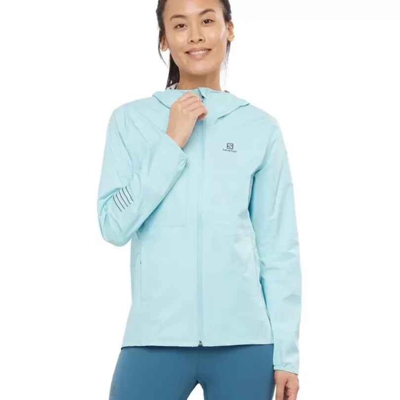 Clothing^Salomon Outlet – Bonatti 2.5 Layer Jacket – Women'S Crystal Blue/Mallard Blue|Red Chili/Black