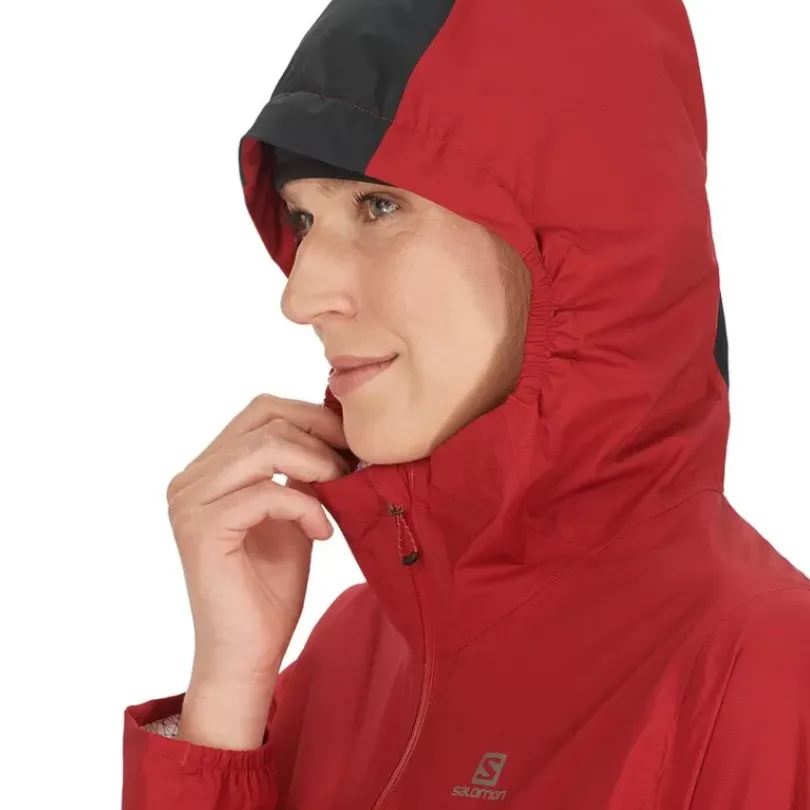 Clothing^Salomon Outlet – Bonatti 2.5 Layer Jacket – Women'S Crystal Blue/Mallard Blue|Red Chili/Black