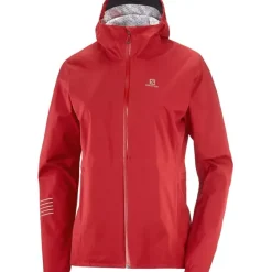 Clothing^Salomon Outlet – Bonatti 2.5 Layer Jacket – Women'S Crystal Blue/Mallard Blue|Red Chili/Black
