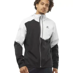 Clothing^Salomon Outlet – Bonatti Trail Waterproof Jacket – Men'S White/Black