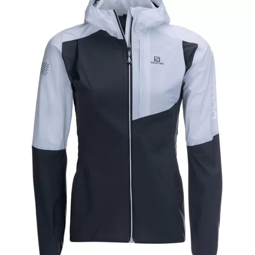 Clothing^Salomon Outlet – Bonatti Trail Waterproof Jacket – Women'S Ebony/White