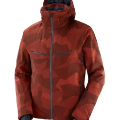 Clothing^Salomon Outlet – Brilliant Jacket – Men'S Roasted Cashew/Print/Ebony|Rum Raisin/Print
