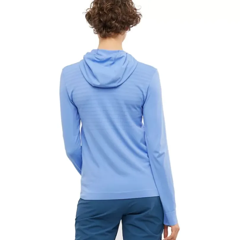 Clothing^Salomon Outlet – Comet Seamless Hoodie – Women'S Oyster Mushroom|Provence/Heather