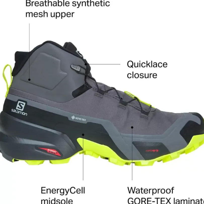 Footwear^Salomon Outlet – Cross Hike Mid Gtx Boot – Men'S Autumn Blaze/Black/Rainy Day|Magnet/Black/Lime Punch|Phantom/Black/Ebony