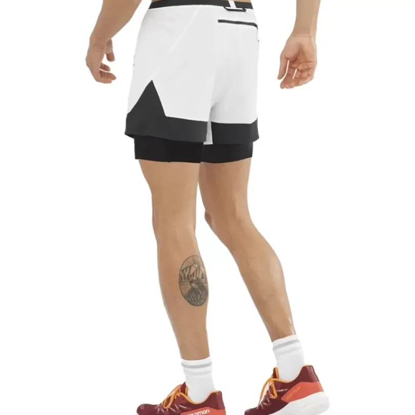 Clothing^Salomon Outlet – Cross 2-In-1 Short – Men'S Black|Black White|Fiery Red
