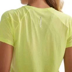 Clothing^Salomon Outlet – Cross Run Short-Sleeve T-Shirt – Women'S Provence/Heather/Nautical Blue|Sunny Lime/Heather|White