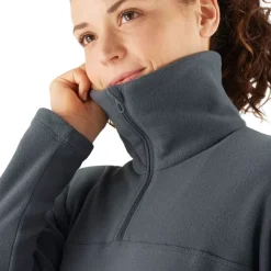 Clothing^Salomon Outlet – Essential Cosy Fleece Half-Zip Jacket – Women'S Ebony|Mallard Blue|Sirocco|Wrought Iron