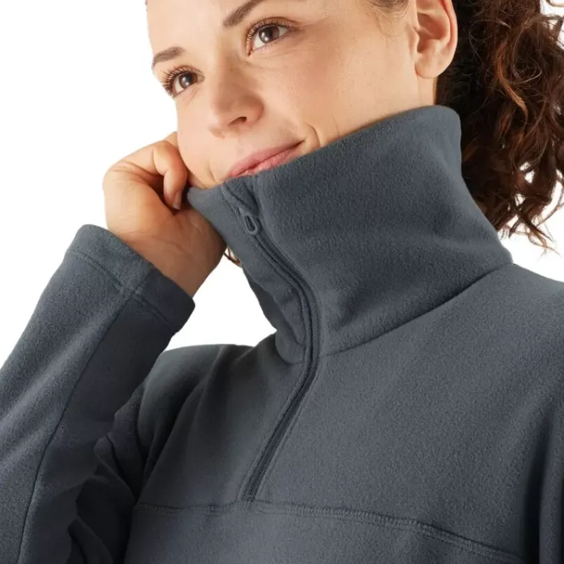 Clothing^Salomon Outlet – Essential Cosy Fleece Half-Zip Jacket – Women'S Ebony|Mallard Blue|Sirocco|Wrought Iron