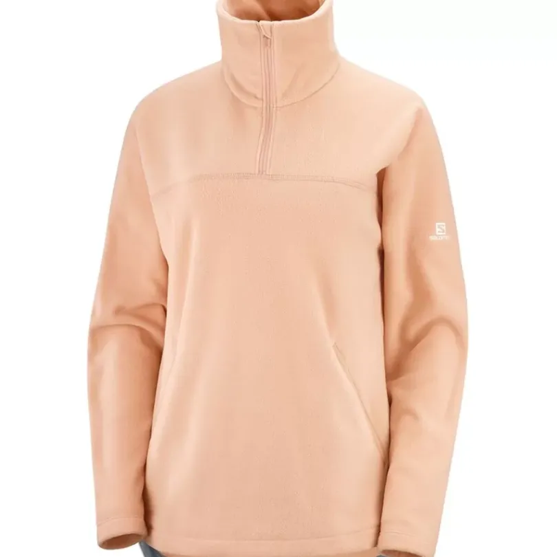 Clothing^Salomon Outlet – Essential Cosy Fleece Half-Zip Jacket – Women'S Ebony|Mallard Blue|Sirocco|Wrought Iron