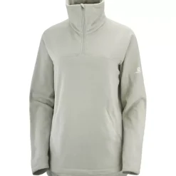 Clothing^Salomon Outlet – Essential Cosy Fleece Half-Zip Jacket – Women'S Ebony|Mallard Blue|Sirocco|Wrought Iron