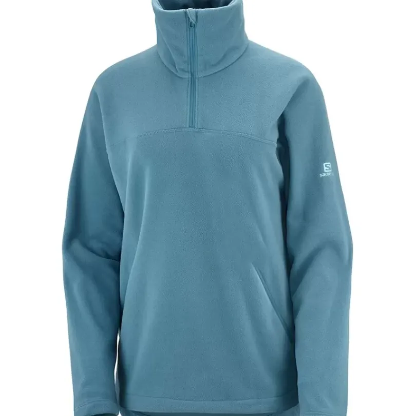 Clothing^Salomon Outlet – Essential Cosy Fleece Half-Zip Jacket – Women'S Ebony|Mallard Blue|Sirocco|Wrought Iron