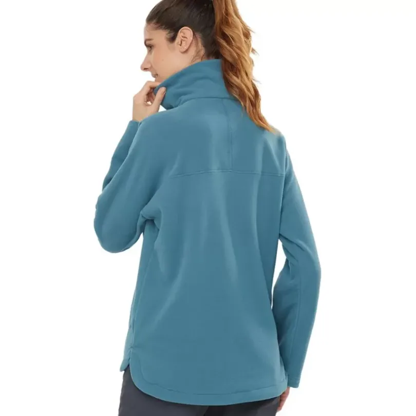 Clothing^Salomon Outlet – Essential Cosy Fleece Half-Zip Jacket – Women'S Ebony|Mallard Blue|Sirocco|Wrought Iron