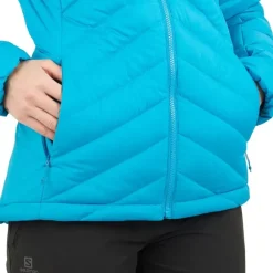 Clothing^Salomon Outlet – Essential Xwarm Down Hooded Jacket – Women'S Barrier Reef|Black