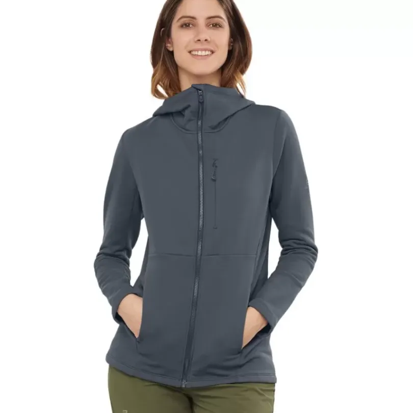 Clothing^Salomon Outlet – Essential Xwarm Hooded Jacket – Women'S Ebony|Lavender Gray