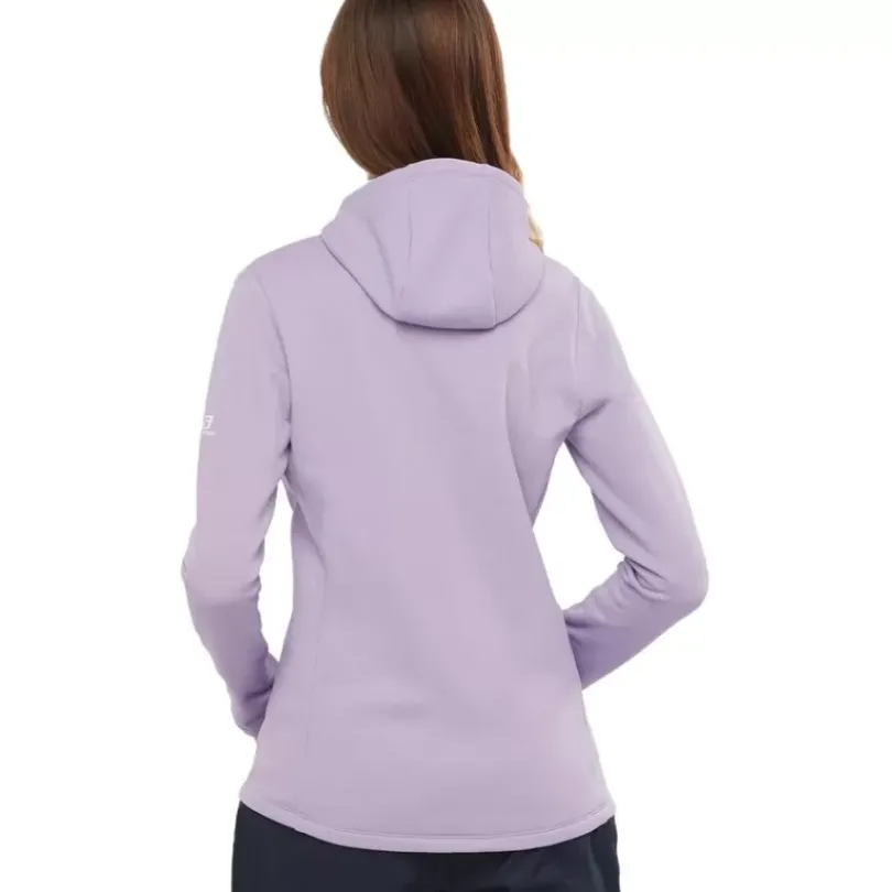 Clothing^Salomon Outlet – Essential Xwarm Hooded Jacket – Women'S Ebony|Lavender Gray