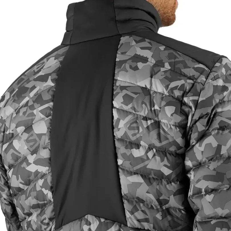 Clothing^Salomon Outlet – Essential Xwarm Down Jacket – Men'S Barrier Reef|Black/Black/Print|Wrought Iron