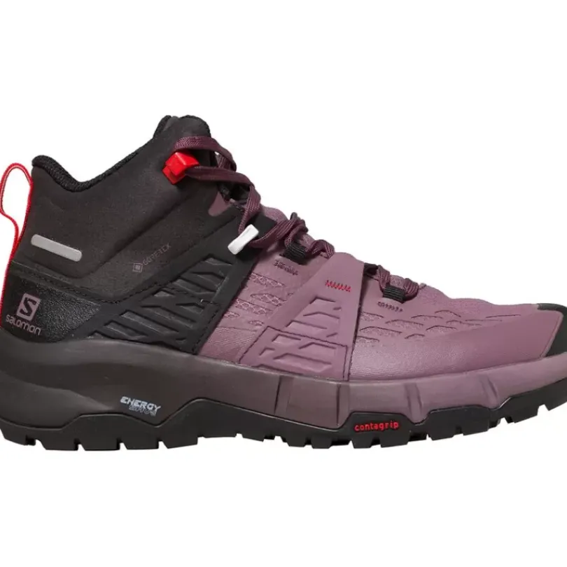 Footwear^Salomon Outlet – Odyssey Mid Gtx Hiking Boot – Women'S Black/Flint/High Risk Red