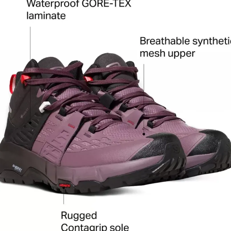 Footwear^Salomon Outlet – Odyssey Mid Gtx Hiking Boot – Women'S Black/Flint/High Risk Red