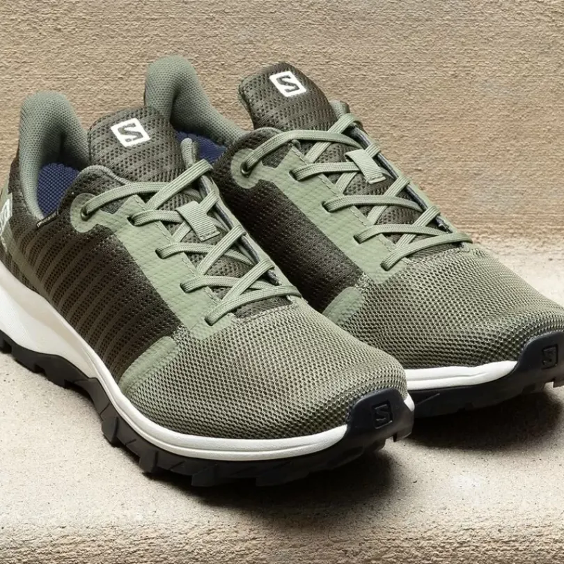 Footwear^Salomon Outlet – Outbound Prism Gtx Hiking Shoe – Men'S Deep Lichen Green/Olive Night/Vanilla Ice