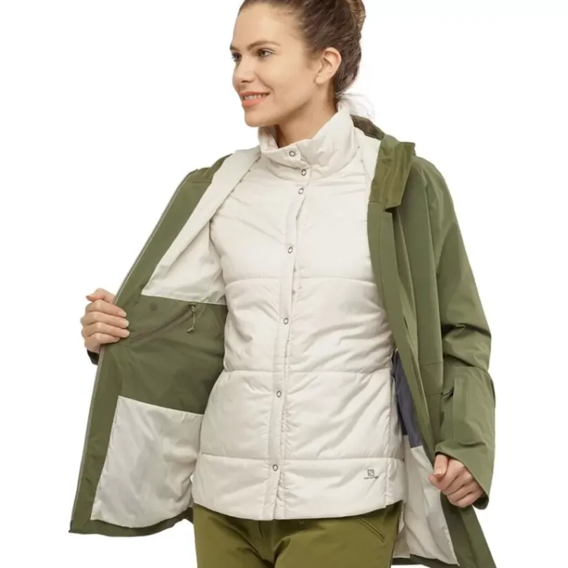 Clothing^Salomon Outlet – Outlaw 3-In-1 Jacket – Women'S Olive Night