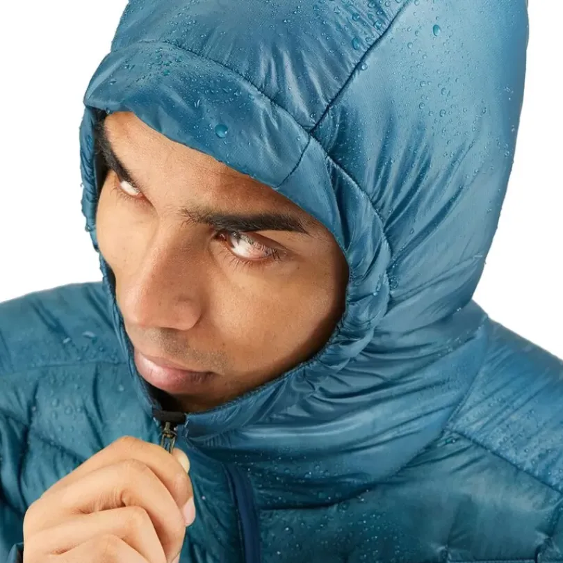 Clothing^Salomon Outlet – Outline Down Hooded Jacket – Men'S Black|Mallard Blue|Pacific