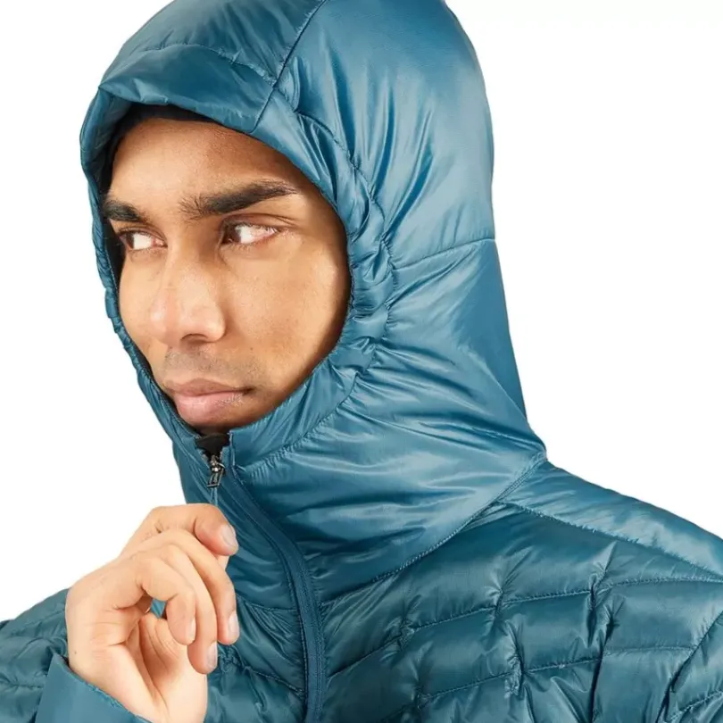 Clothing^Salomon Outlet – Outline Down Hooded Jacket – Men'S Black|Mallard Blue|Pacific