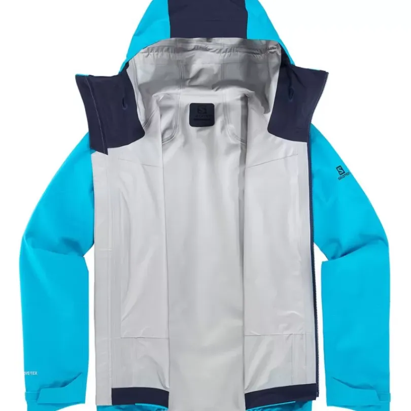 Clothing^Salomon Outlet – Outpeak Gore-Tex 3 Layer Jacket – Men'S Barrier Reef/Night Sky|Pacific/Night Sky