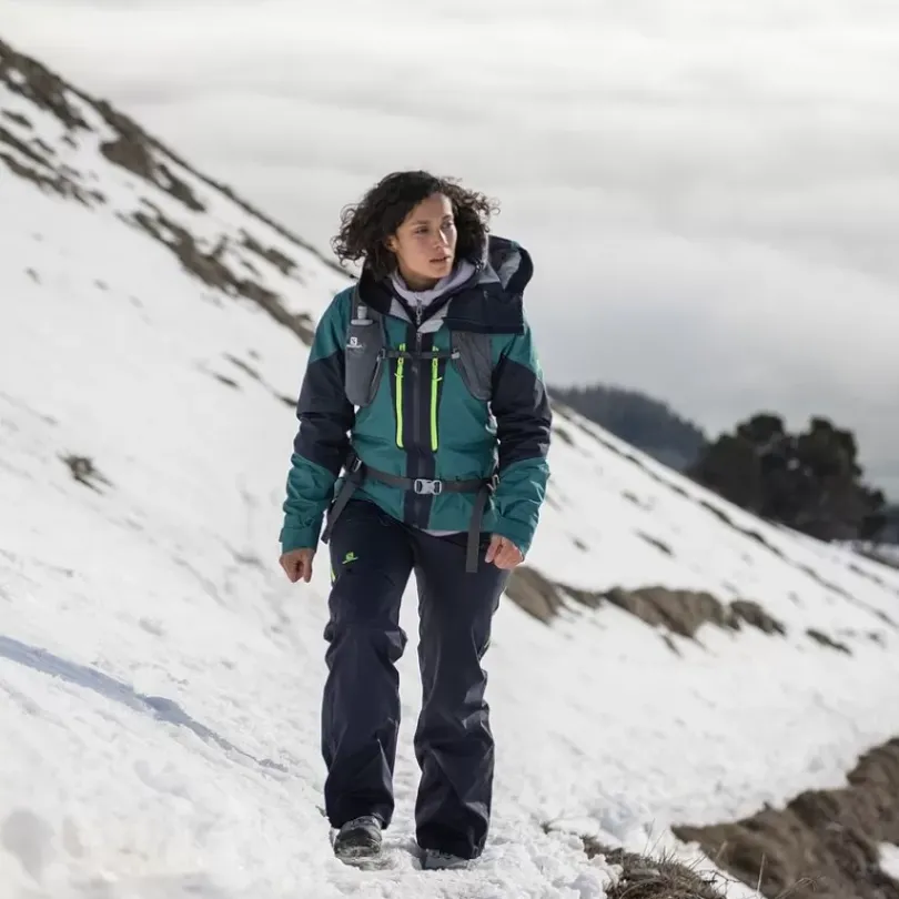 Clothing^Salomon Outlet – Outpeak Gore-Tex 3 Layer Jacket – Women'S Lavender Gray|Pacific/Night Sky