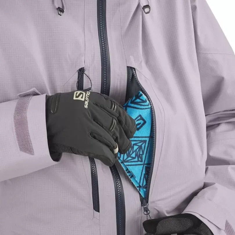 Clothing^Salomon Outlet – Outpeak Gore-Tex 3 Layer Jacket – Women'S Lavender Gray|Pacific/Night Sky