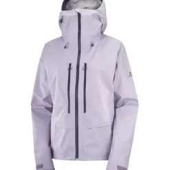 Clothing^Salomon Outlet – Outpeak Gore-Tex 3 Layer Jacket – Women'S Lavender Gray|Pacific/Night Sky