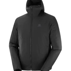 Clothing^Salomon Outlet – Outrack Insulated Hooded Jacket – Men'S Black
