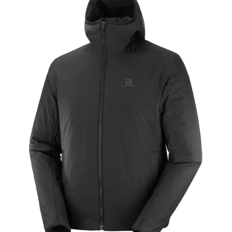 Clothing^Salomon Outlet – Outrack Insulated Hooded Jacket – Men'S Black