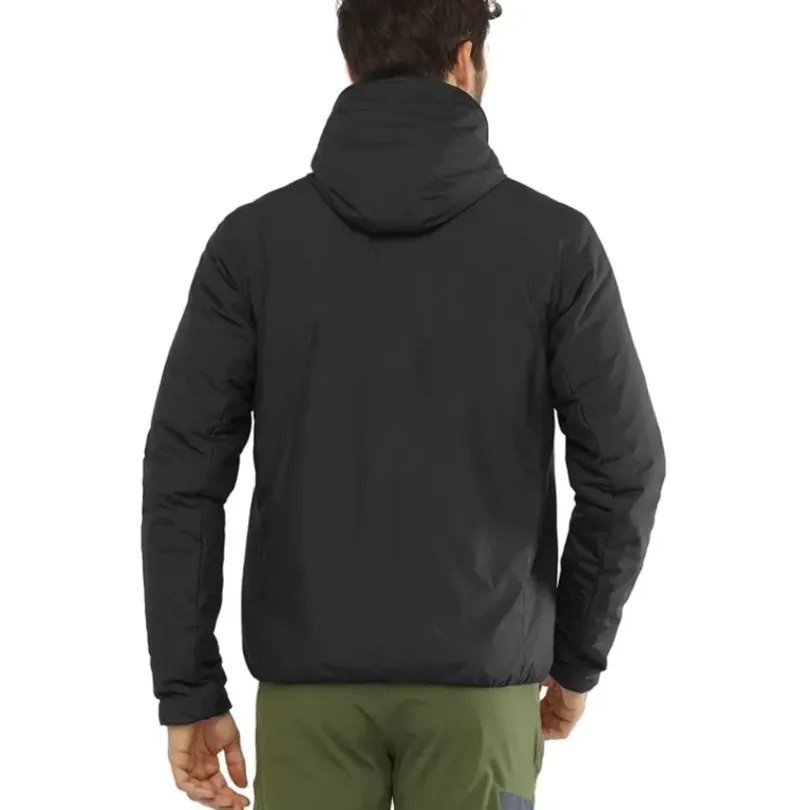 Clothing^Salomon Outlet – Outrack Insulated Hooded Jacket – Men'S Black
