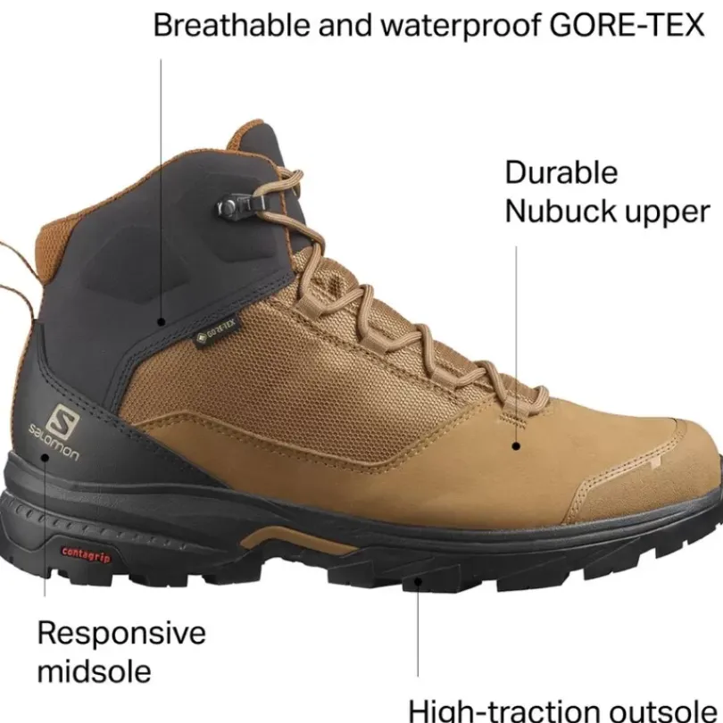 Footwear^Salomon Outlet – Outward Gtx Backpacking Boot – Men'S Tobacco Brown/Phantom/Caramel Cafe|Peat/Black/Burnt Olive