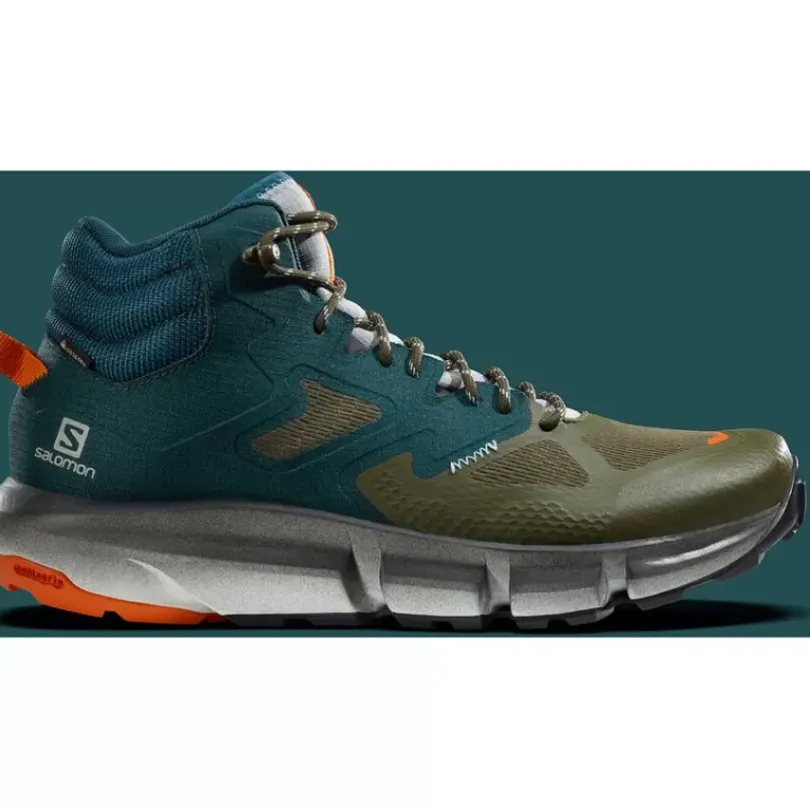 Footwear^Salomon Outlet – Predict Hike Mid Gtx Shoe – Men'S Ponderosa Pine/Olive Night/Red Orange