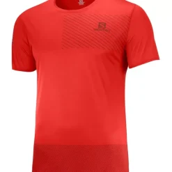 Clothing^Salomon Outlet – Sense Short-Sleeve T-Shirt – Men'S Goji Berry/Madder Brown