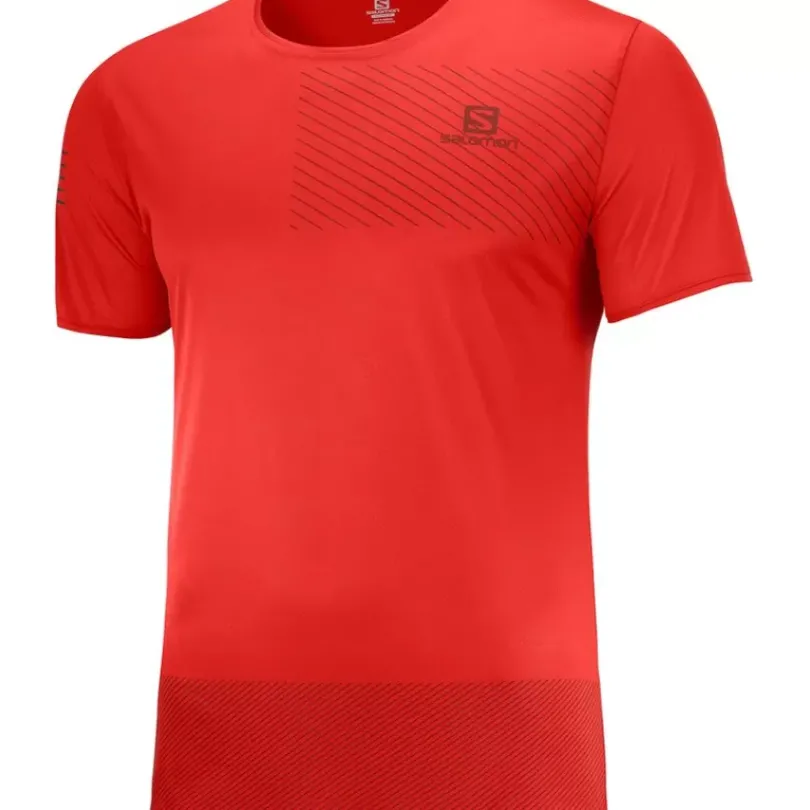 Clothing^Salomon Outlet – Sense Short-Sleeve T-Shirt – Men'S Goji Berry/Madder Brown