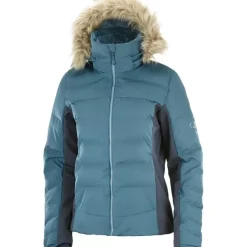 Clothing^Salomon Outlet – Stormcozy Jacket – Women'S Mallard Blue/Print/Ebony|Night Sky|Red Chili/Night Sky|White