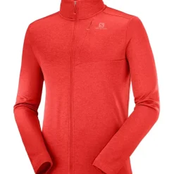 Clothing^Salomon Outlet – Transition Full-Zip Mid Fleece Jacket – Men'S Barrier Reef/Heather|Black/Heather|Goji Berry/Heather|Pacific/Heather
