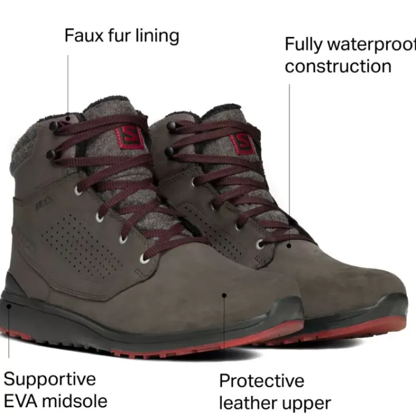 Footwear^Salomon Outlet – Utility Winter Cs Wp Boot – Men'S Shale/Black/Syrah