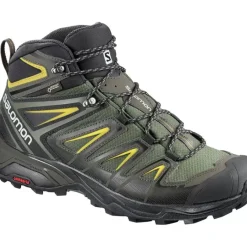 Footwear^Salomon Outlet – X Ultra 3 Mid Gtx Wide Hiking Boot – Men'S Castor Gray/Black/Green Sulphur|Black/India Ink/Monument