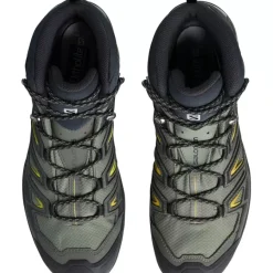 Footwear^Salomon Outlet – X Ultra 3 Mid Gtx Wide Hiking Boot – Men'S Castor Gray/Black/Green Sulphur|Black/India Ink/Monument