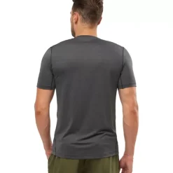Clothing^Salomon Outlet – Xa Short-Sleeve T-Shirt – Men'S Black|Pacific|Pureed Pumpkin/Red Orange/Heather